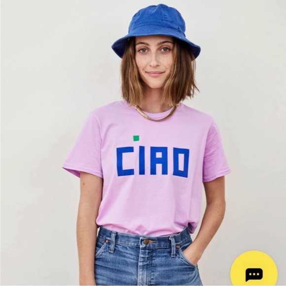 Clare V Tops - Clare V CIAO Camp Fit Lavender T-shirt EUC Small